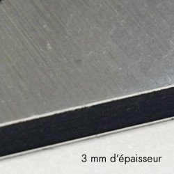 Plaque en aluminium brossé sur mesure - épaisseur 3 mm