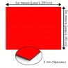 Plaque en aluminium rouge sur mesure - épaisseur 3 mm