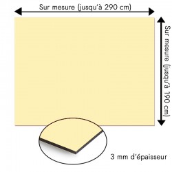 Plaque en aluminium blanc crème sur mesure - épaisseur 3 mm