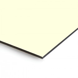 Plaque en aluminium blanc écru sur mesure - épaisseur 3 mm