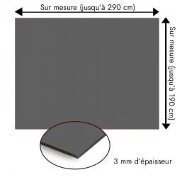 Plaque en aluminium ﻿grise sur mesure - épaisseur 3 mm