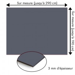 Plaque en aluminium gris ardoise sur mesure - épaisseur 3 mm