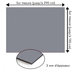 Plaque en aluminium gris argent sur mesure - épaisseur 3 mm
