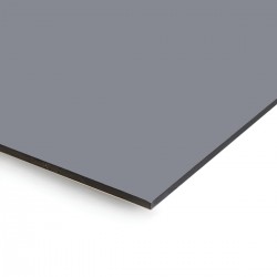 Plaque en aluminium gris argent sur mesure - épaisseur 3 mm