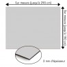 Plaque en aluminium gris perle sur mesure - épaisseur 3 mm