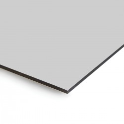 Plaque en aluminium gris perle sur mesure - épaisseur 3 mm