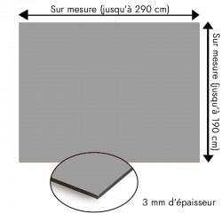 Plaque en aluminium gris souris sur mesure - épaisseur 3 mm