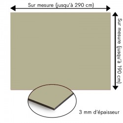 Plaque en aluminium gris mastic sur mesure - épaisseur 3 mm