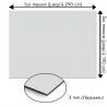 Plaque en aluminium gris clair sur mesure - épaisseur 3 mm