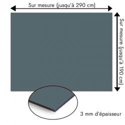 Plaque en aluminium gris bleu sur mesure - épaisseur 3 mm