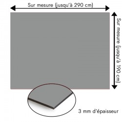Plaque en aluminium gris ciment béton sur mesure - épaisseur 3 mm