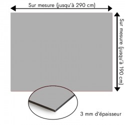 Plaque en aluminium gris acier sur mesure - épaisseur 3 mm