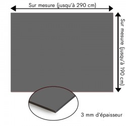 Plaque en aluminium gris plomb sur mesure - épaisseur 3 mm