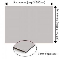 Plaque en aluminium gris urbain sur mesure - épaisseur 3 mm