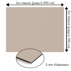 Plaque en aluminium gris sable sur mesure - épaisseur 3 mm