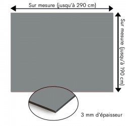 Plaque en aluminium gris titane sur mesure - épaisseur 3 mm