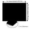 Plaque en aluminium ﻿noire sur mesure - épaisseur 3 mm
