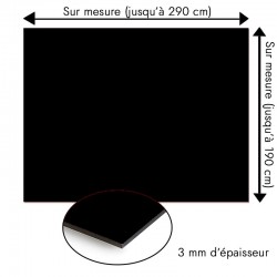 Plaque en aluminium noir charbon sur mesure - épaisseur 3 mm