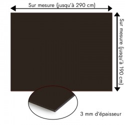 Plaque en aluminium noir réglisse sur mesure - épaisseur 3 mm