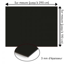 Plaque en aluminium noir corbeau sur mesure - épaisseur 3 mm