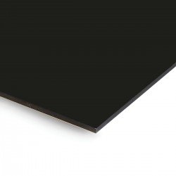 Plaque en aluminium noir corbeau sur mesure - épaisseur 3 mm