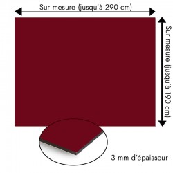 Plaque en aluminium bordeaux sur mesure - épaisseur 3 mm