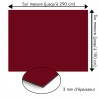 Plaque en aluminium bordeaux sur mesure - épaisseur 3 mm