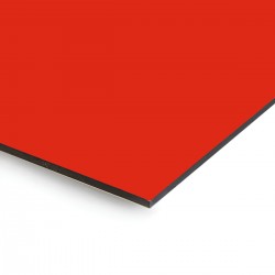 Plaque en aluminium rouge tomate sur mesure - épaisseur 3 mm