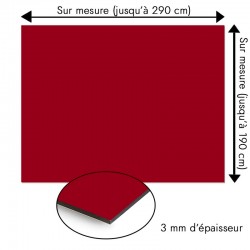 Plaque en aluminium rouge carmin sur mesure - épaisseur 3 mm