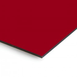 Plaque en aluminium rouge carmin sur mesure - épaisseur 3 mm
