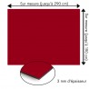 Plaque en aluminium rouge carmin sur mesure - épaisseur 3 mm