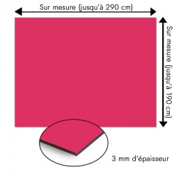 Plaque en aluminium rouge cerise sur mesure - épaisseur 3 mm