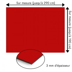 Plaque en aluminium rouge foncé sur mesure - épaisseur 3 mm