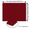 Plaque en aluminium rouge grenat sur mesure - épaisseur 3 mm