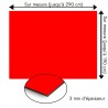 Plaque en aluminium rouge vif sur mesure - épaisseur 3 mm
