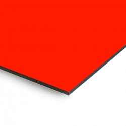 Plaque en aluminium rouge feu sur mesure - épaisseur 3 mm