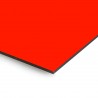 Plaque en aluminium rouge feu sur mesure - épaisseur 3 mm