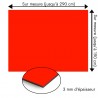 Plaque en aluminium rouge feu sur mesure - épaisseur 3 mm