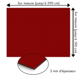 Plaque en aluminium rouge sang sur mesure - épaisseur 3 mm