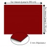 Plaque en aluminium rouge sang sur mesure - épaisseur 3 mm