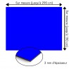 Plaque en aluminium ﻿bleue sur mesure - épaisseur 3 mm