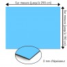 Plaque en aluminium bleu ciel sur mesure - épaisseur 3 mm