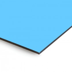 Plaque en aluminium bleu ciel sur mesure - épaisseur 3 mm