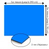 Plaque en aluminium bleu azur sur mesure - épaisseur 3 mm