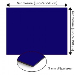 Plaque en aluminium bleu nuit sur mesure - épaisseur 3 mm