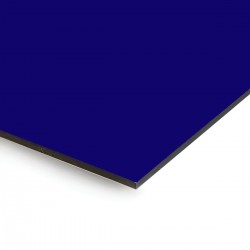 Plaque en aluminium bleu nuit sur mesure - épaisseur 3 mm