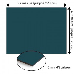 Plaque en aluminium bleu pétrole sur mesure - épaisseur 3 mm