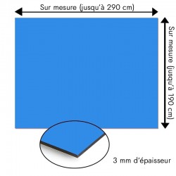 Plaque en aluminium bleu roi sur mesure - épaisseur 3 mm