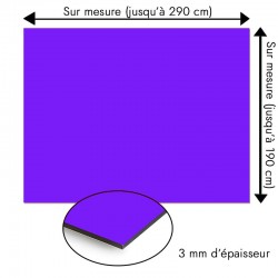 Plaque en aluminium bleu indigo sur mesure - épaisseur 3 mm