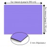 Plaque en aluminium bleu lavande sur mesure - épaisseur 3 mm